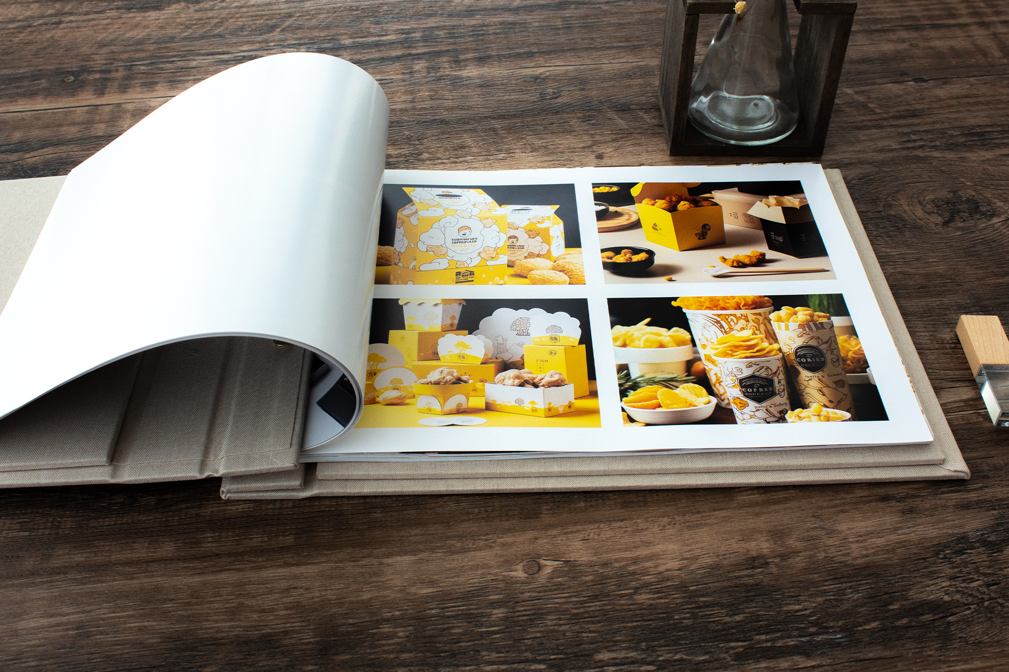 Graphic design portfolio binder with screw post binding for academic projects