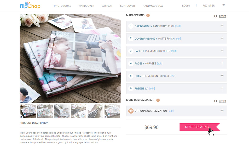 9 Steps on How to Create A Photobook and Order to Checkout FlipChap